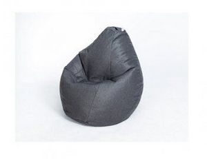 Кресло-мешок Груша велюр темно - серое малое в Новом Уренгое - novyy-urengoy.ok-mebel.com | фото 1