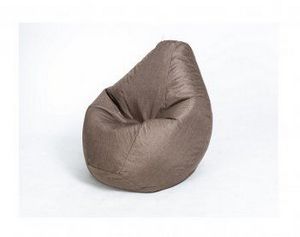 Кресло-мешок Груша велюр коричневое среднее в Новом Уренгое - novyy-urengoy.ok-mebel.com | фото 1