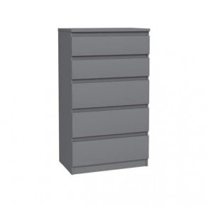 2.03.02.070.4 КАСТОР комод 5 ящиков RU серый в Новом Уренгое - novyy-urengoy.ok-mebel.com | фото
