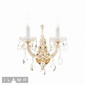 Бра iLamp Diamond W6071-2 GD+CL в Новом Уренгое - novyy-urengoy.ok-mebel.com | фото 2