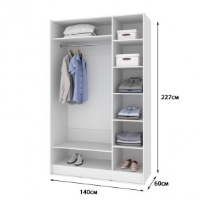 БРАУН Б642 Шкаф-купе (дуб серый/белый) в Новом Уренгое - novyy-urengoy.ok-mebel.com | фото