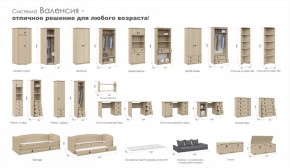 Детская Система Валенсия Комод 5ящ Дуб сонома в Новом Уренгое - novyy-urengoy.ok-mebel.com | фото 2