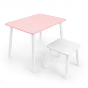 Детский комплект стол и табурет Rolti Baby (розовая столешница/белое сиденье/белые ножки) в Новом Уренгое - novyy-urengoy.ok-mebel.com | фото