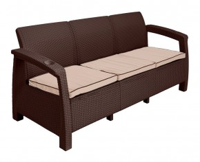 Диван Yalta Premium Sofa 3 Set (Ялта) шоколадный (+подушки под спину) в Новом Уренгое - novyy-urengoy.ok-mebel.com | фото 2