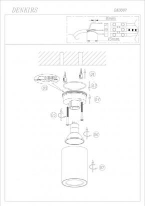 DK3007-BK Накладной светильник влагозащ., IP 44, 15 Вт, GU10, черный, алюминий в Новом Уренгое - novyy-urengoy.ok-mebel.com | фото