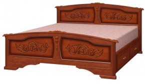 ЕЛЕНА Кровать из массива 1400 с 2-мя ящиками  в Новом Уренгое - novyy-urengoy.ok-mebel.com | фото 3