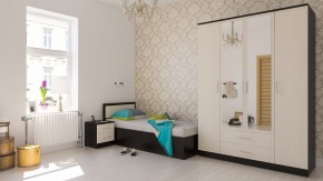 Фиеста Кровать 0900, цвет венге/дуб лоредо, ШхГхВ 93,5х203,5х80 см., сп.м. 900х2000 мм., без матраса, основание есть в Новом Уренгое - novyy-urengoy.ok-mebel.com | фото 5