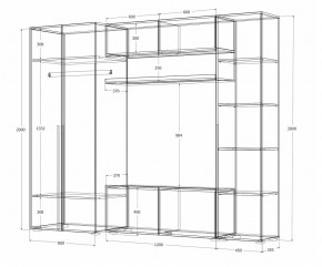 Гостиная Норден (Дуб Крафт белый) в Новом Уренгое - novyy-urengoy.ok-mebel.com | фото 4
