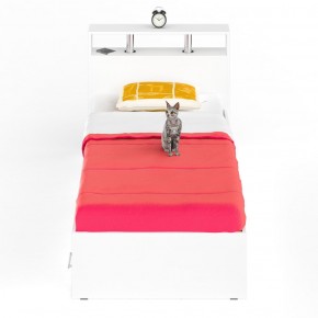 Камелия Кровать с ящиками 0900, цвет белый, ШхГхВ 93,5х217х78,2 см., сп.м. 900х2000 мм., без матраса, основание есть в Новом Уренгое - novyy-urengoy.ok-mebel.com | фото 3
