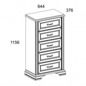 Комод 5S, MONAKO, цвет Сосна винтаж/дуб анкона в Новом Уренгое - novyy-urengoy.ok-mebel.com | фото 2