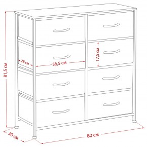 Комод Leset Линкс 8 ящ. (к/з), Каркас Белый, ящики Белые в Новом Уренгое - novyy-urengoy.ok-mebel.com | фото 8