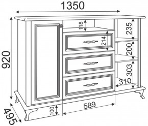 Комод М03 Скарлетт (бодега светлая) в Новом Уренгое - novyy-urengoy.ok-mebel.com | фото 2