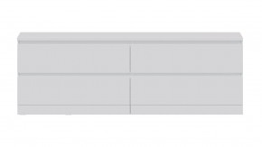 Комод Варма 4Д низкий с четырьмя выдвижными ящиками, цвет белый в Новом Уренгое - novyy-urengoy.ok-mebel.com | фото 2