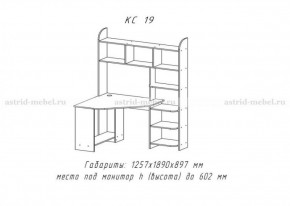 Компьютерный стол №19 (Анкор темный) в Новом Уренгое - novyy-urengoy.ok-mebel.com | фото 3
