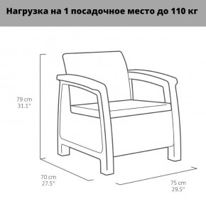 Комплект мебели Корфу Рест (Corfu Rest - without table) коричневый в Новом Уренгое - novyy-urengoy.ok-mebel.com | фото 3
