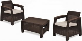 Комплект мебели Корфу Уикенд (Corfu Weekend) коричневый - серо-бежевый * в Новом Уренгое - novyy-urengoy.ok-mebel.com | фото