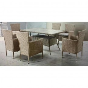 Комплект плетеной мебели AFM-195-6Pcs Beige (6+1) в Новом Уренгое - novyy-urengoy.ok-mebel.com | фото