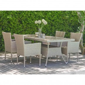 Комплект плетеной мебели AM-196/T196 Beige 4Pcs (4+1) в Новом Уренгое - novyy-urengoy.ok-mebel.com | фото