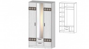 КОСТА-РИКА Шкаф 3-х створчатый (анкор светлый) в Новом Уренгое - novyy-urengoy.ok-mebel.com | фото