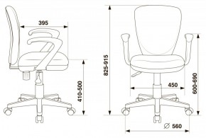 Кресло детское Бюрократ KD-W10AXSN/26-25 серый в Новом Уренгое - novyy-urengoy.ok-mebel.com | фото 4