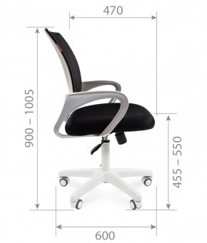 Кресло для оператора CHAIRMAN 696 white (ткань TW-19/сетка TW-69) в Новом Уренгое - novyy-urengoy.ok-mebel.com | фото 4