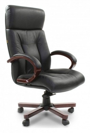 Кресло для руководителя Chairman 421 черный/орех темный, черный в Новом Уренгое - novyy-urengoy.ok-mebel.com | фото