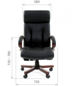 Кресло для руководителя CHAIRMAN  421 (Натуральная кожа) Черное в Новом Уренгое - novyy-urengoy.ok-mebel.com | фото 4