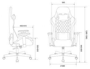 Кресло игровое Бюрократ VIKING 7 KNIGHT BL FABRIC синий в Новом Уренгое - novyy-urengoy.ok-mebel.com | фото 4