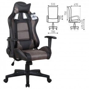 Кресло компьютерное BRABIX "GT Racer GM-100" (черное/коричневое) 531819 в Новом Уренгое - novyy-urengoy.ok-mebel.com | фото 2