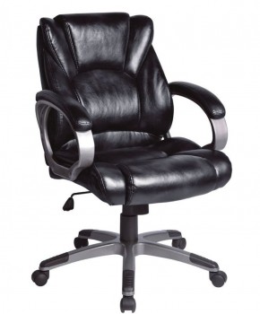 Кресло офисное BRABIX "Eldorado EX-504", экокожа, черное, 530874 в Новом Уренгое - novyy-urengoy.ok-mebel.com | фото 1