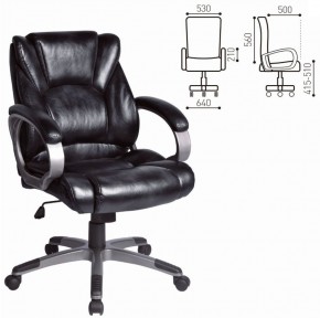 Кресло офисное BRABIX "Eldorado EX-504", экокожа, черное, 530874 в Новом Уренгое - novyy-urengoy.ok-mebel.com | фото 3