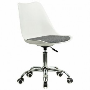 Кресло стул BRABIX "Eames MG-310 CH", хром, пластик белый, ткань серая, 532924 в Новом Уренгое - novyy-urengoy.ok-mebel.com | фото 2