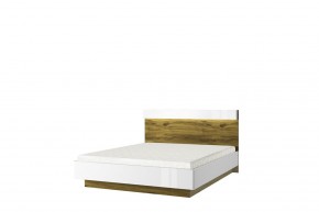 Кровать 160 с подъемником, TORINO, цвет белый/Дуб наварра в Новом Уренгое - novyy-urengoy.ok-mebel.com | фото