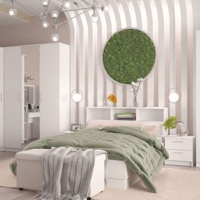 Кровать 1600 Париж с настилом (Белый тиснение) в Новом Уренгое - novyy-urengoy.ok-mebel.com | фото 4