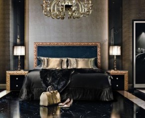 Кровать 2-х спальная (1,8 м) Тиффани Premium черная/золото с мягким элементом (Антрацит) с подъемным механизмом (ТФКР180-3[3](П) в Новом Уренгое - novyy-urengoy.ok-mebel.com | фото 2
