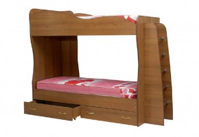 Кровать детская 2-х ярусная Юниор-1 (800*2000) ЛДСП в Новом Уренгое - novyy-urengoy.ok-mebel.com | фото 1