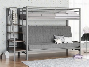 Кровать двухъярусная с диваном "Мадлен-3" (Серый/Серый) в Новом Уренгое - novyy-urengoy.ok-mebel.com | фото 1