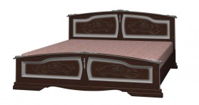 ЕЛЕНА Кровать из массива 1400 (Орех темный) в Новом Уренгое - novyy-urengoy.ok-mebel.com | фото
