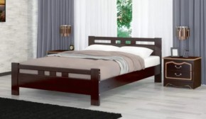 ВЕРОНИКА-2 Кровать из массива 1600 (Темный орех) в Новом Уренгое - novyy-urengoy.ok-mebel.com | фото