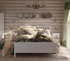 Кровать Кантри двухспальная 180х200, массив сосны, цвет белый в Новом Уренгое - novyy-urengoy.ok-mebel.com | фото 4