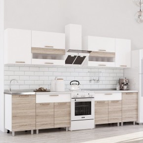 Кухня Айсбери 2.4 м (Белый/Дуб Сонома) в Новом Уренгое - novyy-urengoy.ok-mebel.com | фото