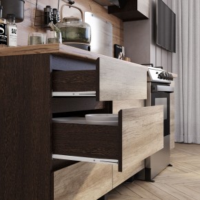 Кухня Энигма 1.6 м (венге/дуб каньон) в Новом Уренгое - novyy-urengoy.ok-mebel.com | фото 2