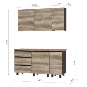 Кухня Энигма 1.6 м (венге/дуб каньон) в Новом Уренгое - novyy-urengoy.ok-mebel.com | фото 5