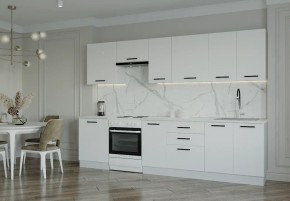 Кухонный гарнитур Белый Глянец 3000 (Стол. 38мм) в Новом Уренгое - novyy-urengoy.ok-mebel.com | фото