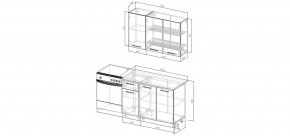Кухонный гарнитур Каппучино 1200 (Стол. 38мм) в Новом Уренгое - novyy-urengoy.ok-mebel.com | фото 2