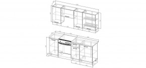 Кухонный гарнитур Каппучино  2000 (Стол. 26мм) в Новом Уренгое - novyy-urengoy.ok-mebel.com | фото 2