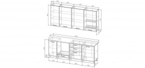 Кухонный гарнитур Умбра 2200 h950 (Стол. 26мм) в Новом Уренгое - novyy-urengoy.ok-mebel.com | фото 2