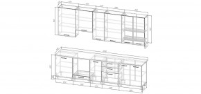 Кухонный гарнитур Умбра 3000 h950 (Стол. 38мм) в Новом Уренгое - novyy-urengoy.ok-mebel.com | фото 2