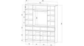 ЛЕНОРА Спальный гарнитур (модульный) графит в Новом Уренгое - novyy-urengoy.ok-mebel.com | фото 9