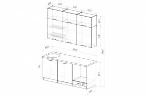 ЛИОРА Кухонный гарнитур Макси 2 (1800 мм) ПМ в Новом Уренгое - novyy-urengoy.ok-mebel.com | фото 2